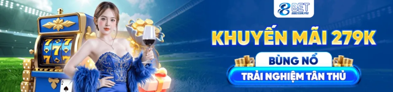 Sân vận động với trận đấu bóng đá đang diễn ra, ánh đèn rực rỡ và biểu tượng cá cược 44win55 Nổ Hũ